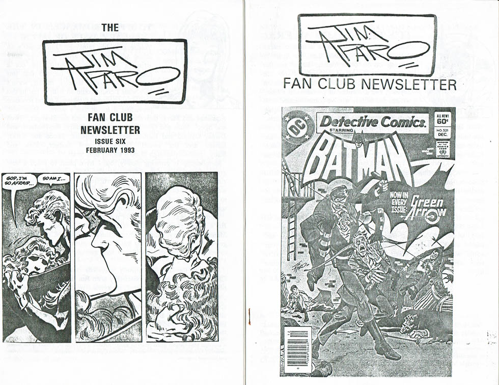 Jim Aparo Fanclub Newsletter issues 6 and 8