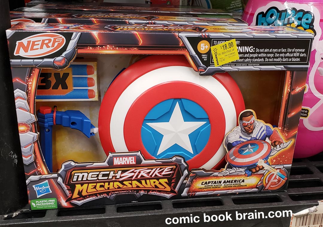 Nerf Captain America Clearance rack at Walmart