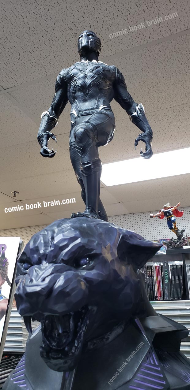 Click image to enlarge - Black Panther Statue in retail Black Panther Statue in retail