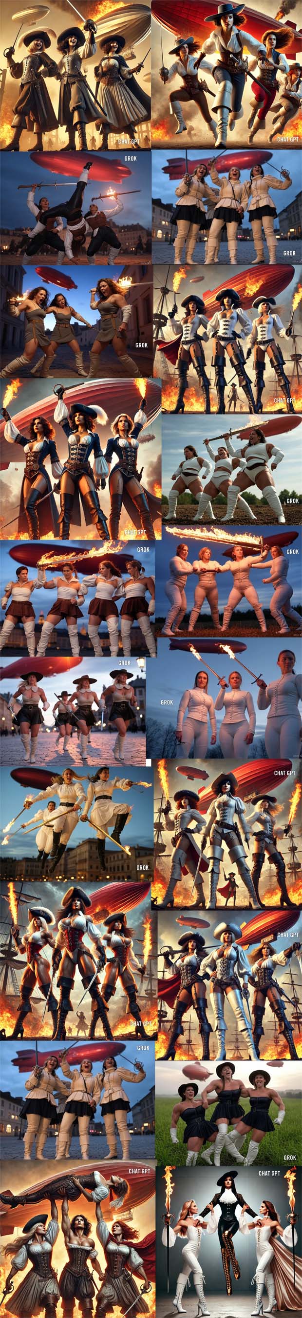 AI Art Challenge - female musketeers number 22
