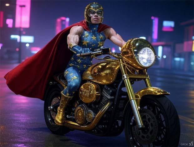 Blue Motorcycle Man Blue Motorcycle Man
