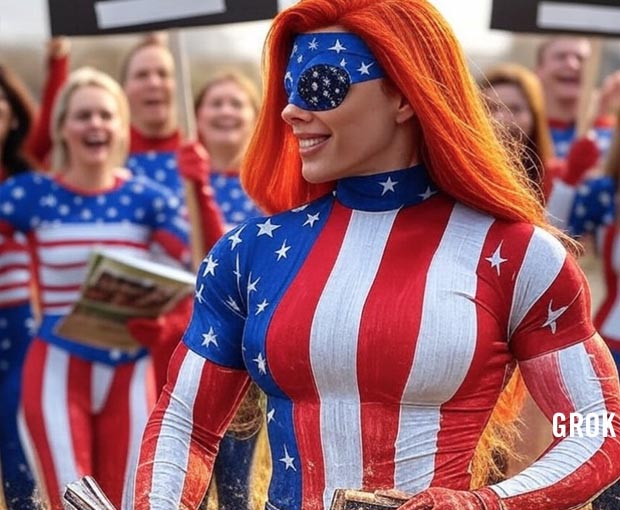 Captain America fan celebrating 8 Captain America fan celebrating 8