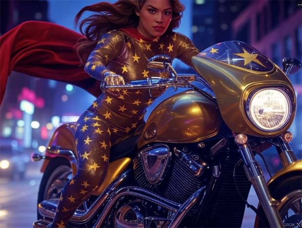 Gold Star Motorcycle Woman Gold Star Motorcycle Woman