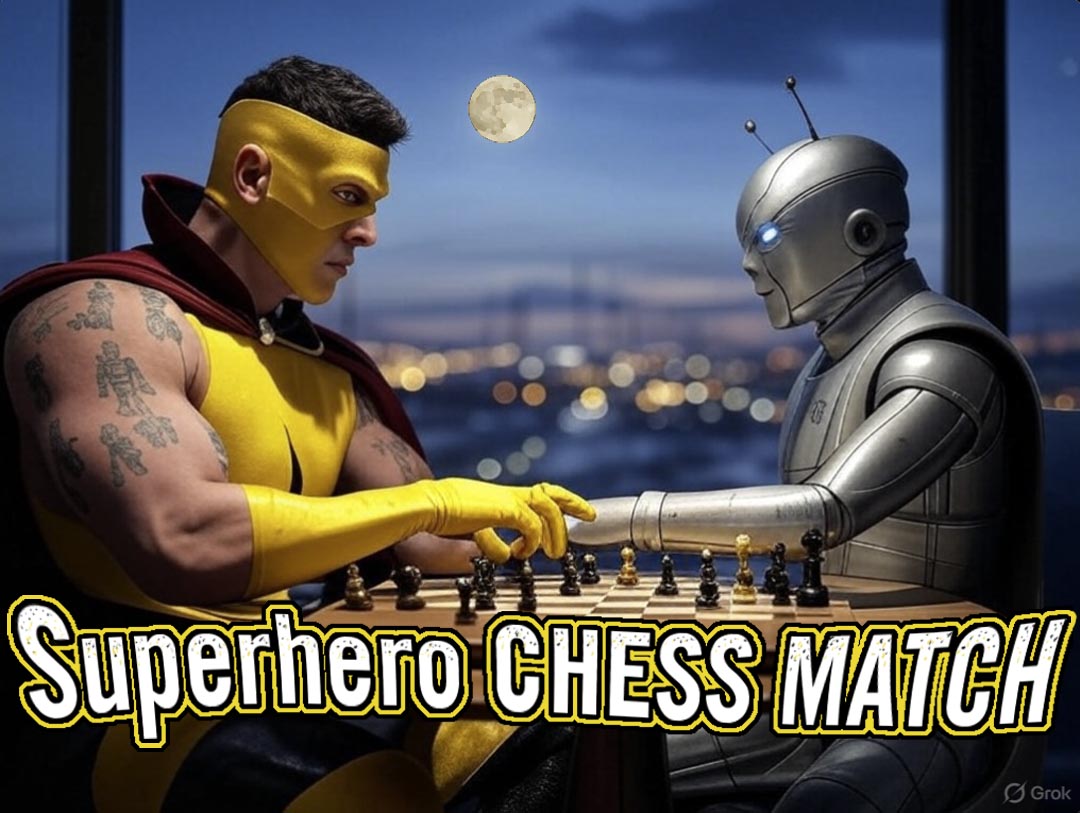 Robot vs Superhero - AI Challenge #44 - Superhero Chess Match