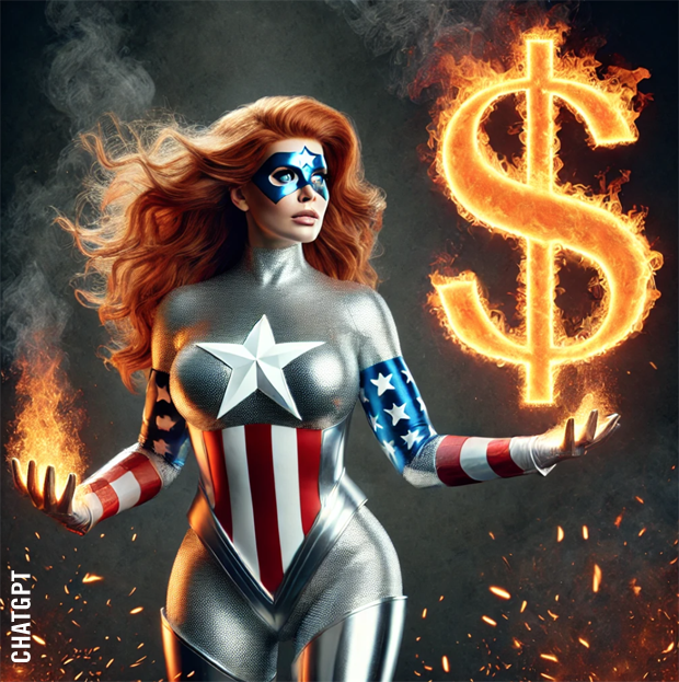 Flaming Superhero fan dollars in the rain 20