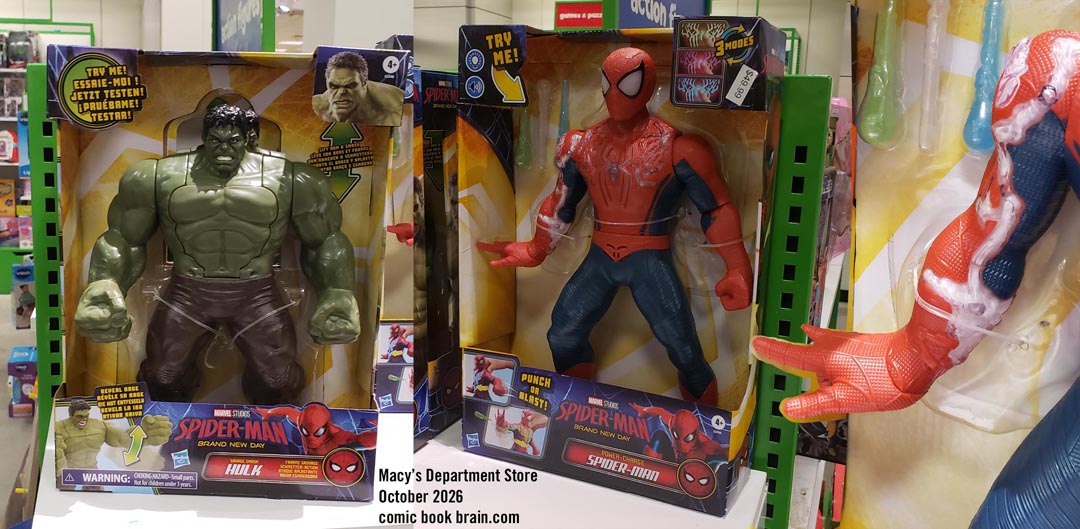 Marvel Hulk and Spider-man - try me at Macys Department Store