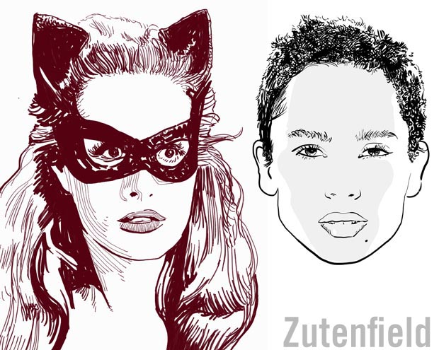 Julie Newmar and Zoe Kravitz