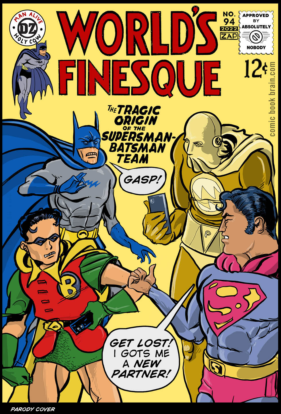 Worlds Finesque 94 Origin of the Bats and Supers Team by Blob Kane