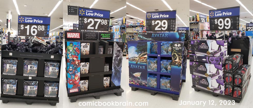 Superhero stuff rusles the aisles at Walmart