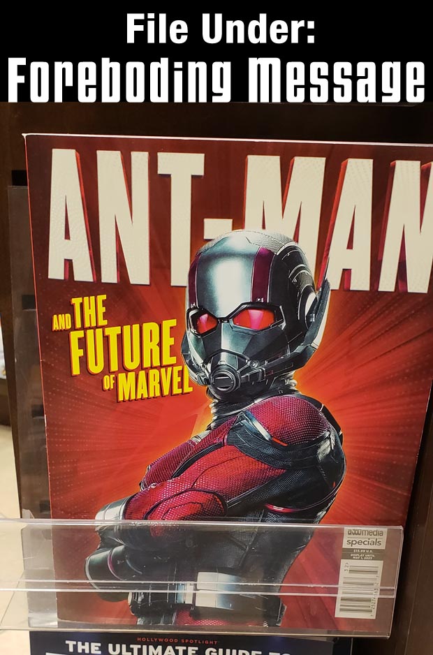 Foreboding Message on Magazine Cover for Marvel