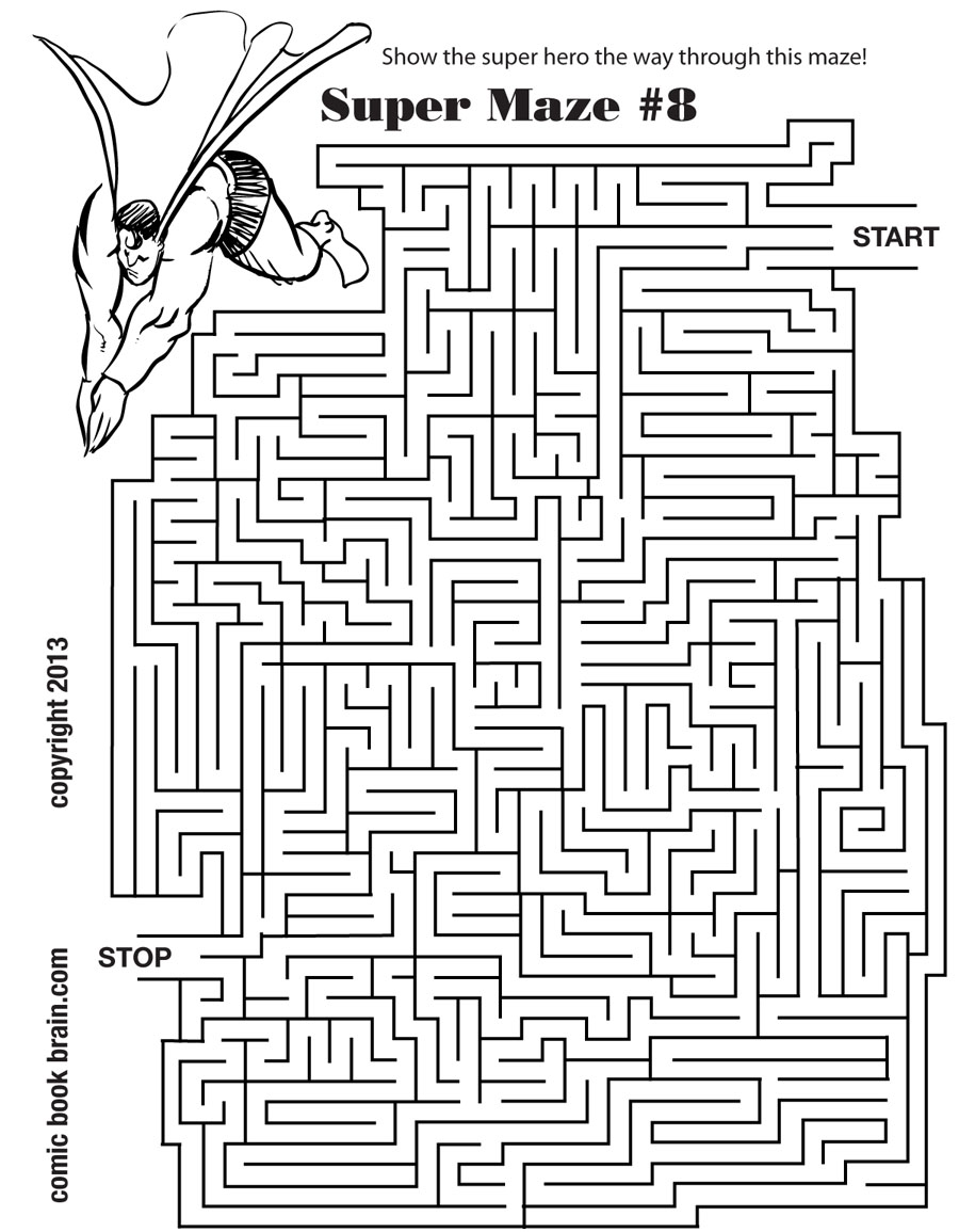 SUPER MAZE number 8 for kids